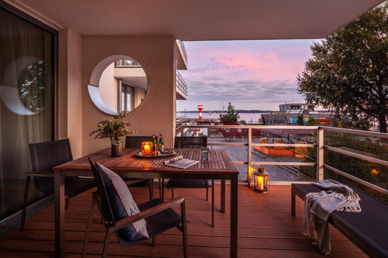 Apartmenthaus Hafenspitze Ap 5 - "Am Yachthafen 5" - Blickrichtung Offenes Meerstrandpromenade Eckernförde Exteriér fotografie